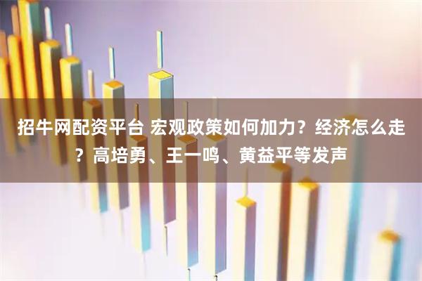 招牛网配资平台 宏观政策如何加力？经济怎么走？高培勇、王一鸣、黄益平等发声