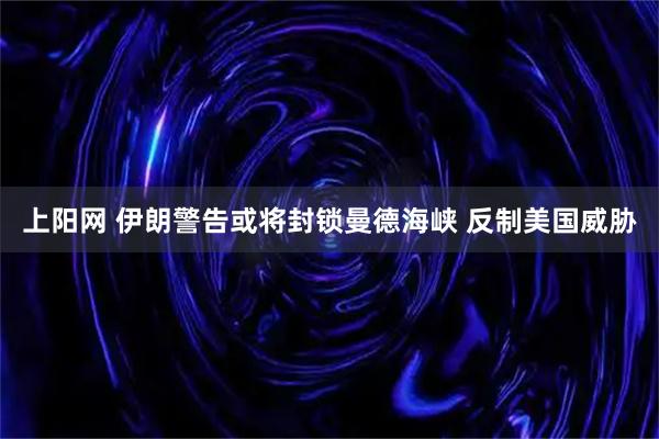 上阳网 伊朗警告或将封锁曼德海峡 反制美国威胁